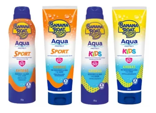 comprar Bloqueador Solar Banana Boat Aqua Protect 4pzs Sport + Kids