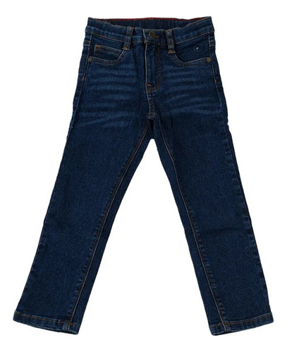 Jeans De Mezclilla Ferrioni Para Bebé Color Indigo.