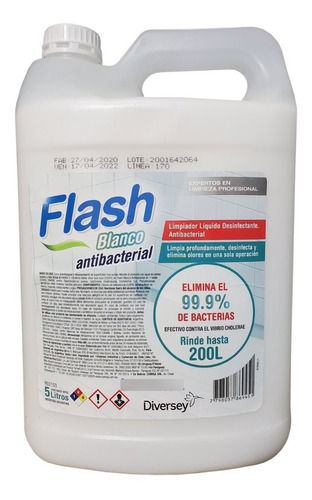 Limpiador Desodorante Flash Antibacterial X 5 Lts Diversey