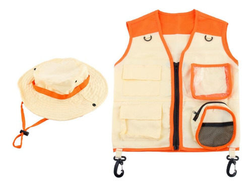 Kit Explorador Al Aire Libre Para Niños, Juego De Chaleco Y Sombrero, Kit De Explorador, Juego De Rol, Cosplay Para Explorador De Insectos, Zookeeper
