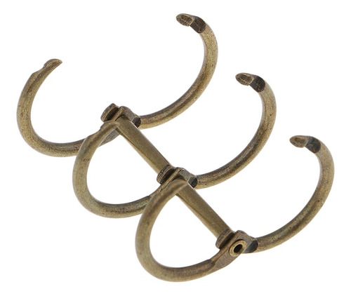 3 Anillos Para Encuadernar Hojas Individuales De Metal, 3 A