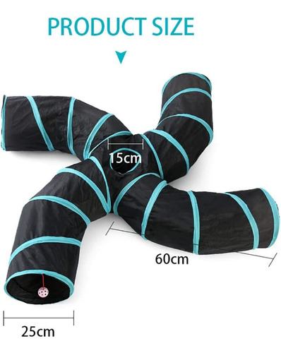 Cat Tunnel 4 Way Pet Play Tunnel TĂșnel Plegable Juguete Para