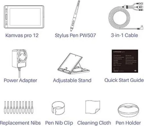 Huion Kamvas Pro 12 Tableta Gráfica Dibujo Con Pantalla 8192