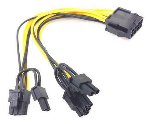 Cable Pcie Splitter Adaptador 8pines A 2x 6+2 Mineria Gaming