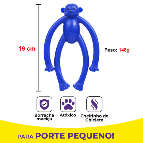 Dientes para monos pequeños, sólidos, color mono azul