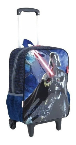 Mochila Star Wars G Escolar Rodinhas Infantil Carrinho