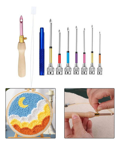 Set De 10 Piezas Para Bordar Y Tejer Para Bricolaje