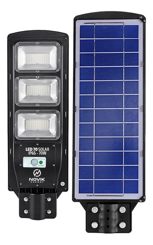 Reflector Luz Panel Solar Exterior Novik Led 70 Sensor Mov.