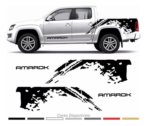 Kit Adhesivos  Calcos Laterales Volkswagen Amarok Ama111