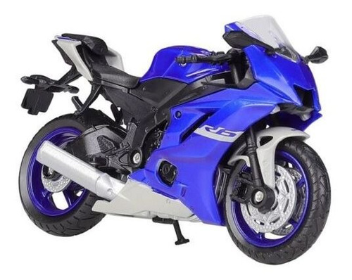 Motocicleta Welly Modelo 1/18 2020 Yamaha Yzf-r6 Azul [s]