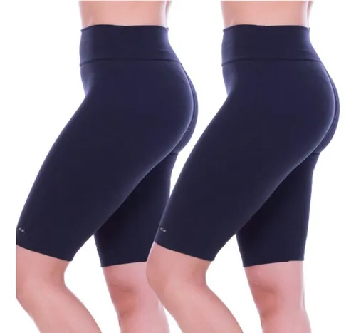 Kit 2 Short Academia Bermuda Grossa Feminina Legging K2b