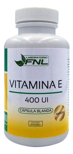 Vitamina E Fnl 400 Ui Capsula Blanda Antioxidante Sabor Sin Sabor