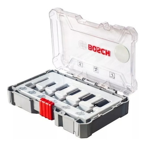 Juego De Fresas Para Router Bosch 6 Unid 1/4 Ranura Recta