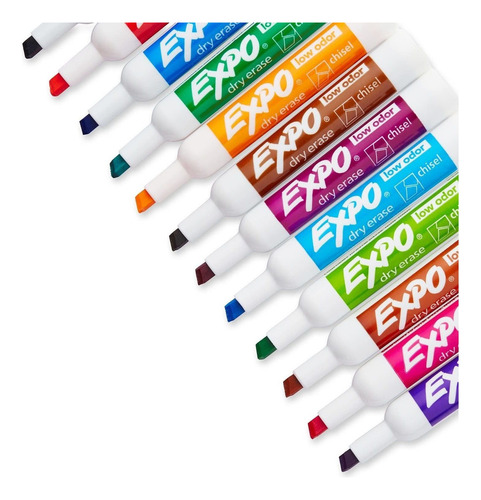 Pacote Com 12 Marcadores Sortidos Dry Erase Marker Expo
