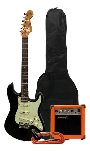 Combo Guitarra Eléctrica Sx Stratocaster  Amplificador Funda