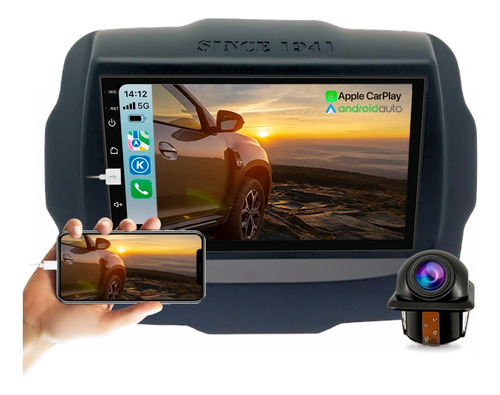 Kit Multimidia Mp5 7 + Câmera De Ré Jeep Renegade 15 A 2025
