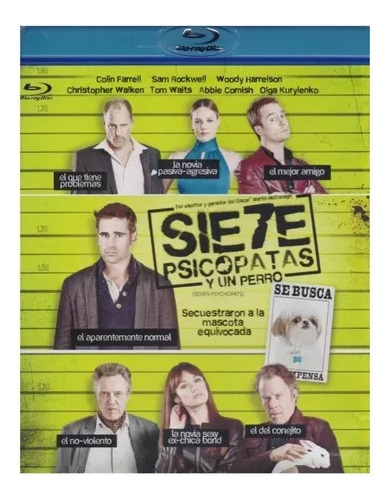 Siete 7 Psicopatas Y Un Perro Colin Farrell Pelicula Blu-ray