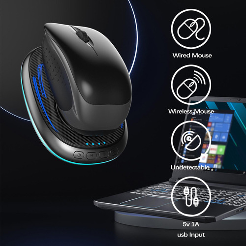 Zg Dispositivo De Movimentação De Mouse, Movimento Preto