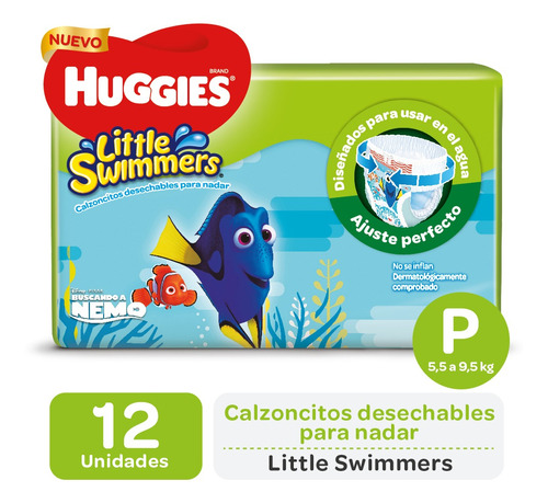 Pañales Huggies Little Swimmers  P x 12 unidades
