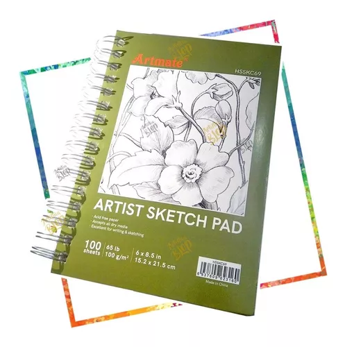 Cuaderno Para Dibujo Artistico Bocetos Hojas Blancas Lisas