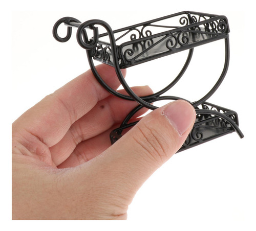 Estante De Flores Para Casa De Muñecas, Estante De Negro