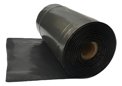 Bobina De Plastico Negro 1x3mts De Ancho 450micras