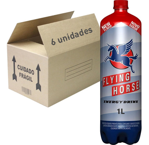 6x Energético Flying Horse Energy Drink Pet 1l