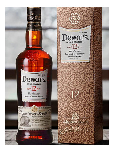 Pack De 2 Whisky Dewars Blend 12 Años 750 Ml