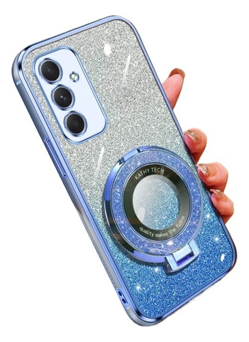Funda Tpu Con Brillo Y Soporte Circular Para Samsung