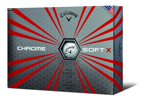 Bolas Golf Callaway 2017 Chrome Soft X One Dozen White