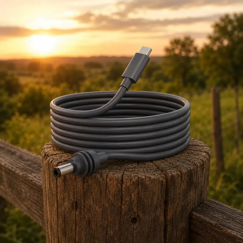 Cabo Carregador Usb-c Tipo C Para Starlink Mini Prova Dágua 65w-100w Powerbank Cinza Escuro Carregamento Rápido Potente E Robusto - Internet Ilimitada - Yuso