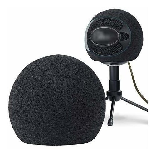 Filtro Pop Blue Snowball Para Microfono Espuma Negra Calidad