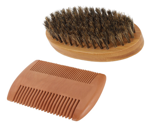 Kit De Manutenção De Barba Para Homens, Escova De Bigode