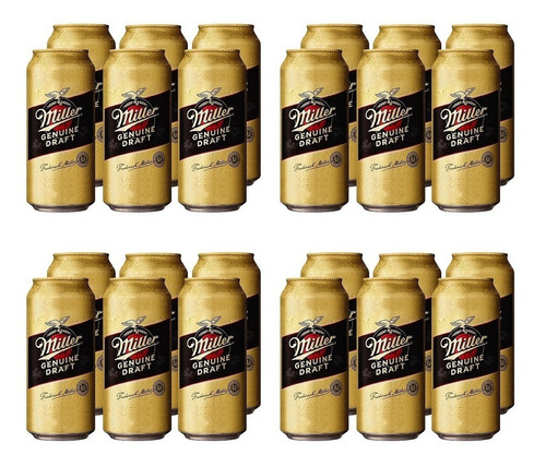 Imagen 1 de 10 de Miller Rubia . Cerveza . 473ml X 24 - Tomate Algo® -