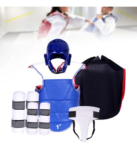 Conjunto De Equipo De Para Karate, Protectores De Azul S