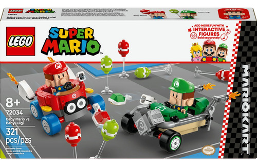 Figura 72034 Kart Bebé Mario Vs. Bebé Luigi Lego 321 Mario Bros