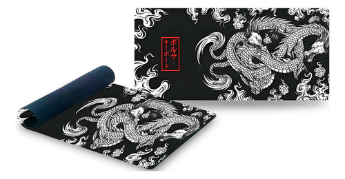 Mouse Pad Grande 60x30 Desk Pad Dragão Chinês Japonês