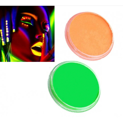 Pigmento Fluorescente Neon Reaccion Luz Uv Hora Loca Crema