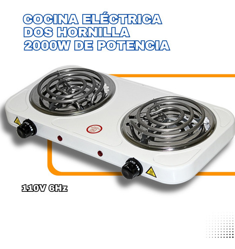 Cocina Electrica 2 Hornillas Emerald