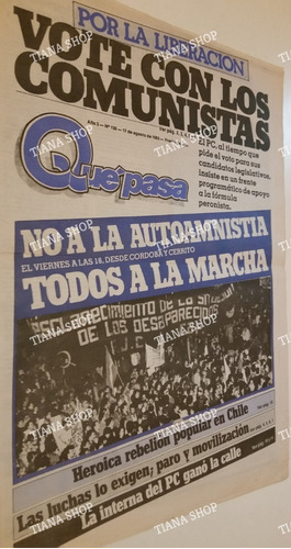 Diario Qué Pasa_agst 1983_elecciones:vote Con Los Comunistas