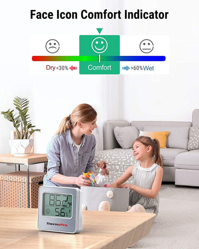 Imagen 3 de 9 de Termómetro Higrómetro Digital Bluetooth Thermopro Tp357 Indo