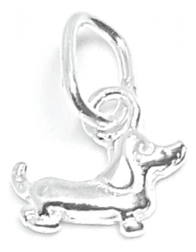Dije Perro Salchicha De Plata 925 Color Plateado