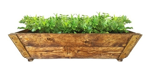 Imagen 7 de 7 de Maceta De Madera Tipo Jardinera De 1 Metro De Largo