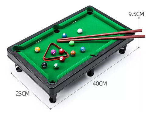 Para Minimesa De Billar De Juguete Con 2 Palos, M /