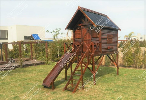 Casita Tipo Cabaña - Modelo Cuadrada - Fabricada En Madera