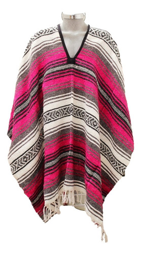 Jorongo Poncho Mexicano Falsa 100% Artesanal, Colores Varios