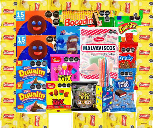 Paquete Ricolino Para 25 Dulceros + Sabritas + Malvavisco
