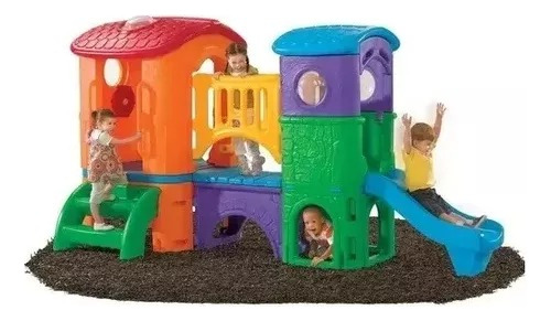 Juego Infantil Step2 Casa Exterior Patio Con Resbaladilla