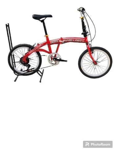 Bicicleta paseo plegable Pro Limit R20 frenos v brakes color rojo