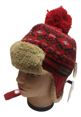 Gorro De Invierno Tejido Y Forrado En Corderito Para Niño